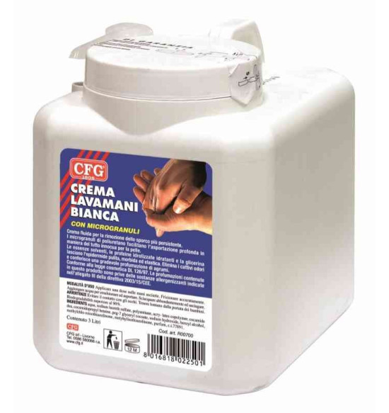 CFG | R00700 Crema lavamani bianca, tanica 3 litri con erogatore