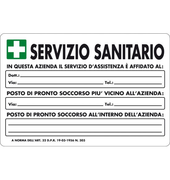 SERVIZIO SANITARIO | SEGNALI DI INFORMAZIONE